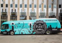 The electric bus which can travel 1,100 miles without recharging