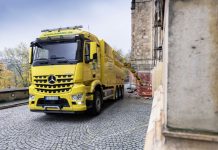 Mercedes-Benz Arocs as carrier vehicle for suction excavator