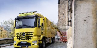 Mercedes-Benz Arocs as carrier vehicle for suction excavator