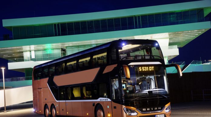 World premiere of the new Setra S 531 DT double-decker bus